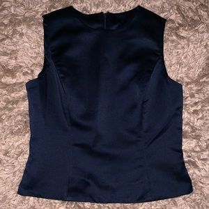 Very gently worn Vera Wang peplum navy